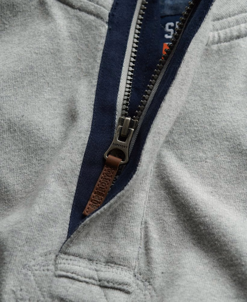 Katoenen klassieke jersey trui met halve rits