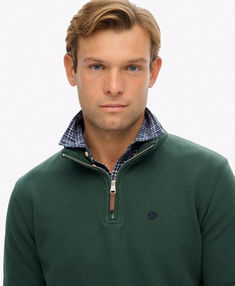 Preppy trui met halve rits
