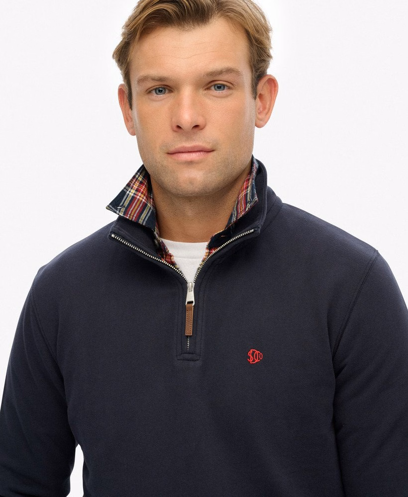 Preppy trui met halve rits