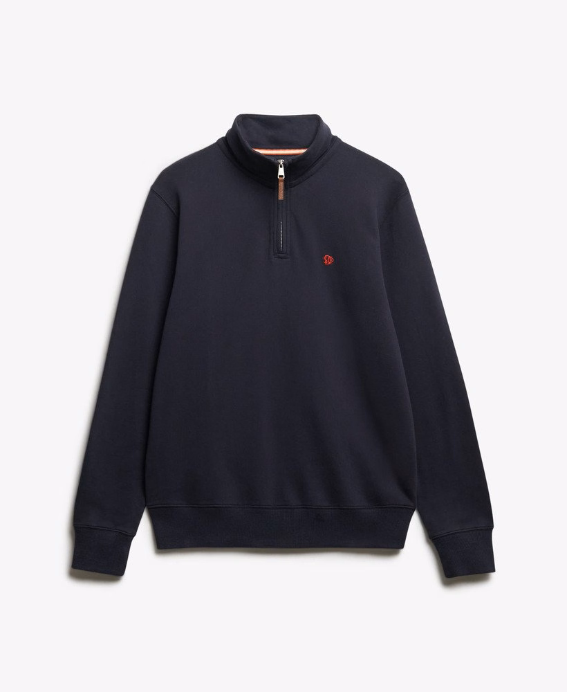 Preppy trui met halve rits