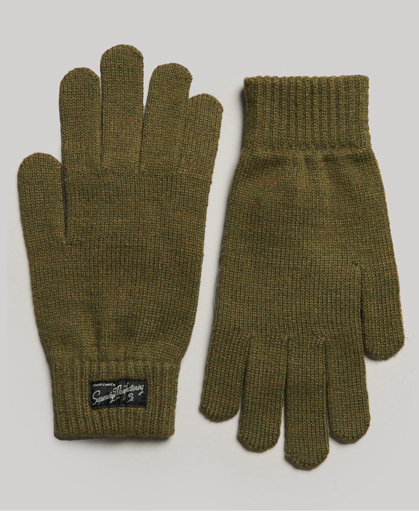 unisex essential logo handschoenen in olive marl