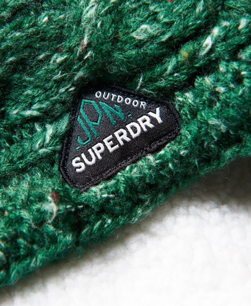 gracie cable snood in burlington green tweed