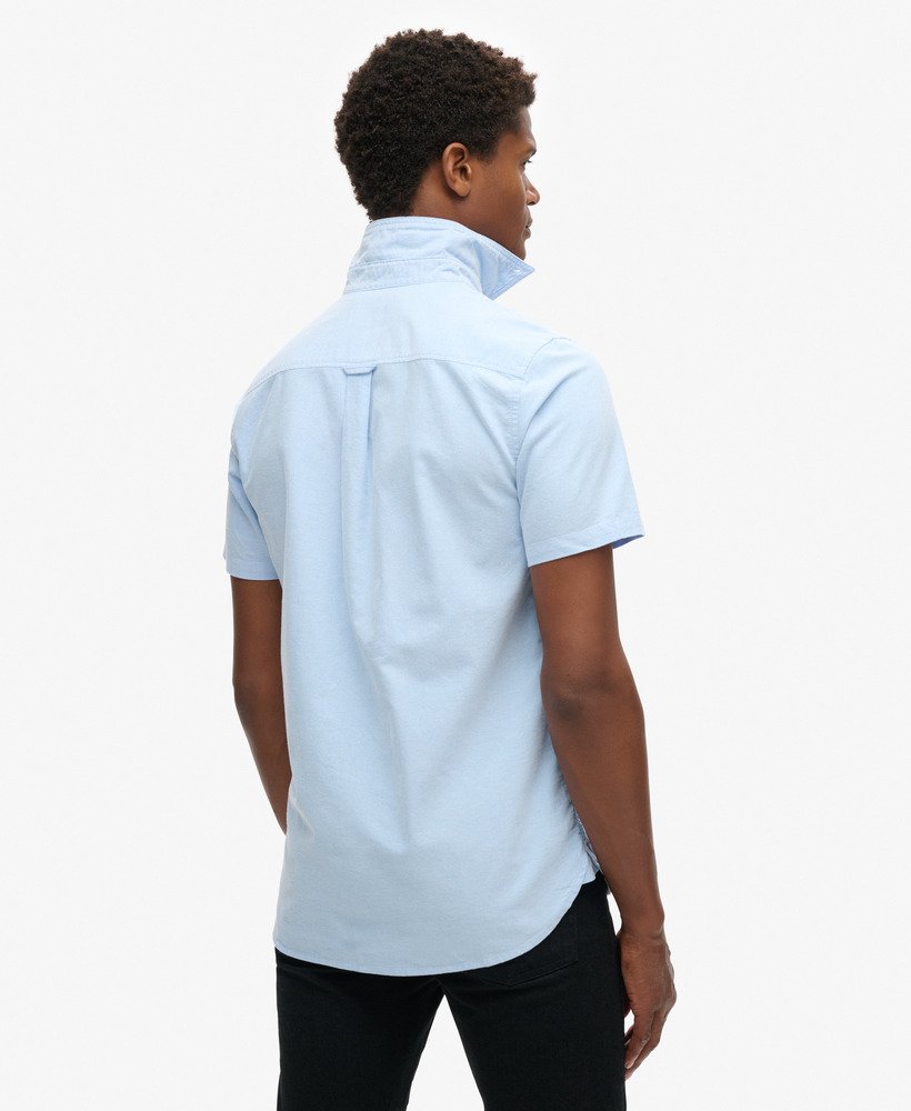 oxford overhemd met korte mouwen in klassiek blauw