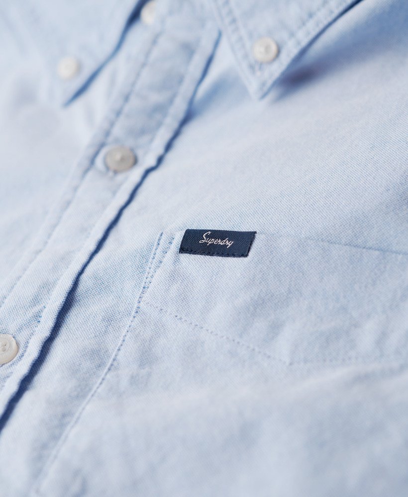 oxford overhemd met korte mouwen in klassiek blauw