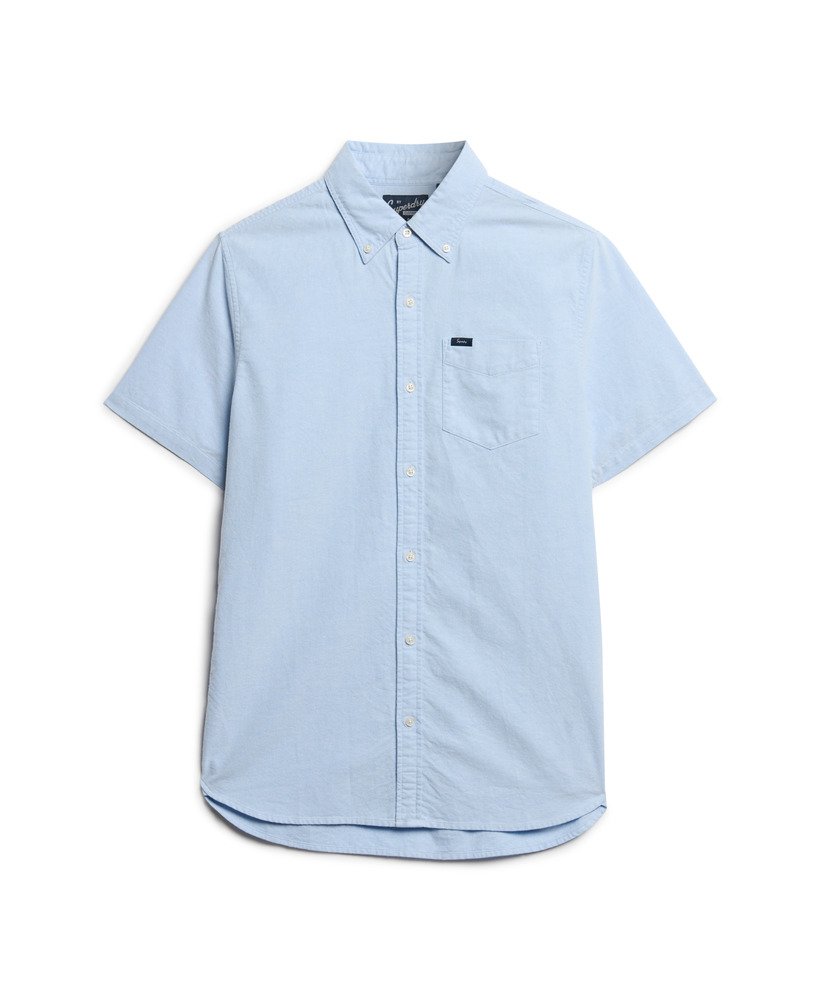 oxford overhemd met korte mouwen in klassiek blauw