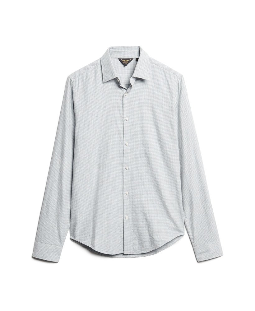 nette katoenen blouse met lange mouwen in een mix van antracietgrijs en katoen.