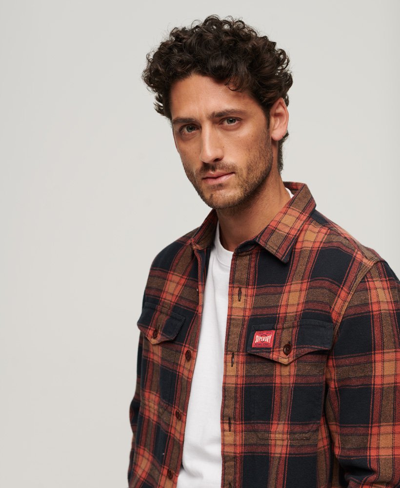overhemd met ruitjes van biologisch katoen in marineblauw.