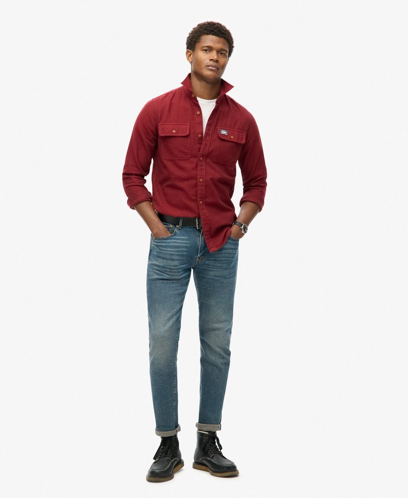 trailsman relaxed fit overshirt in expedition red