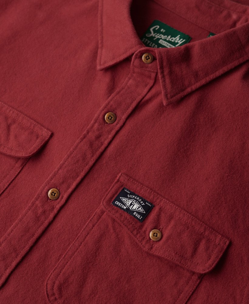 trailsman relaxed fit overshirt in expedition red