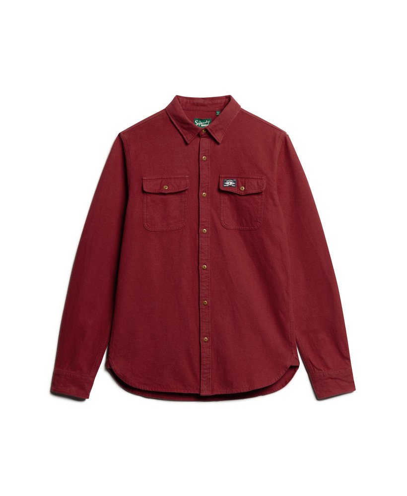 trailsman relaxed fit overshirt in expedition red