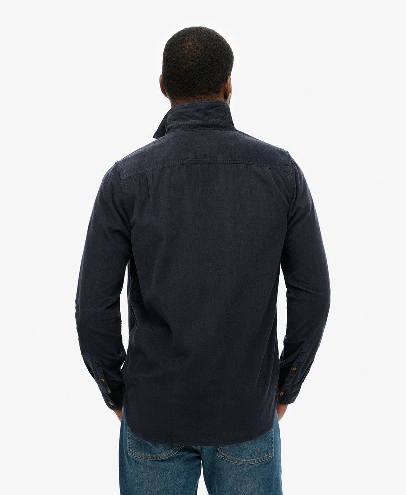 trailsman relaxed fit corduroy shirt in eclipse navy