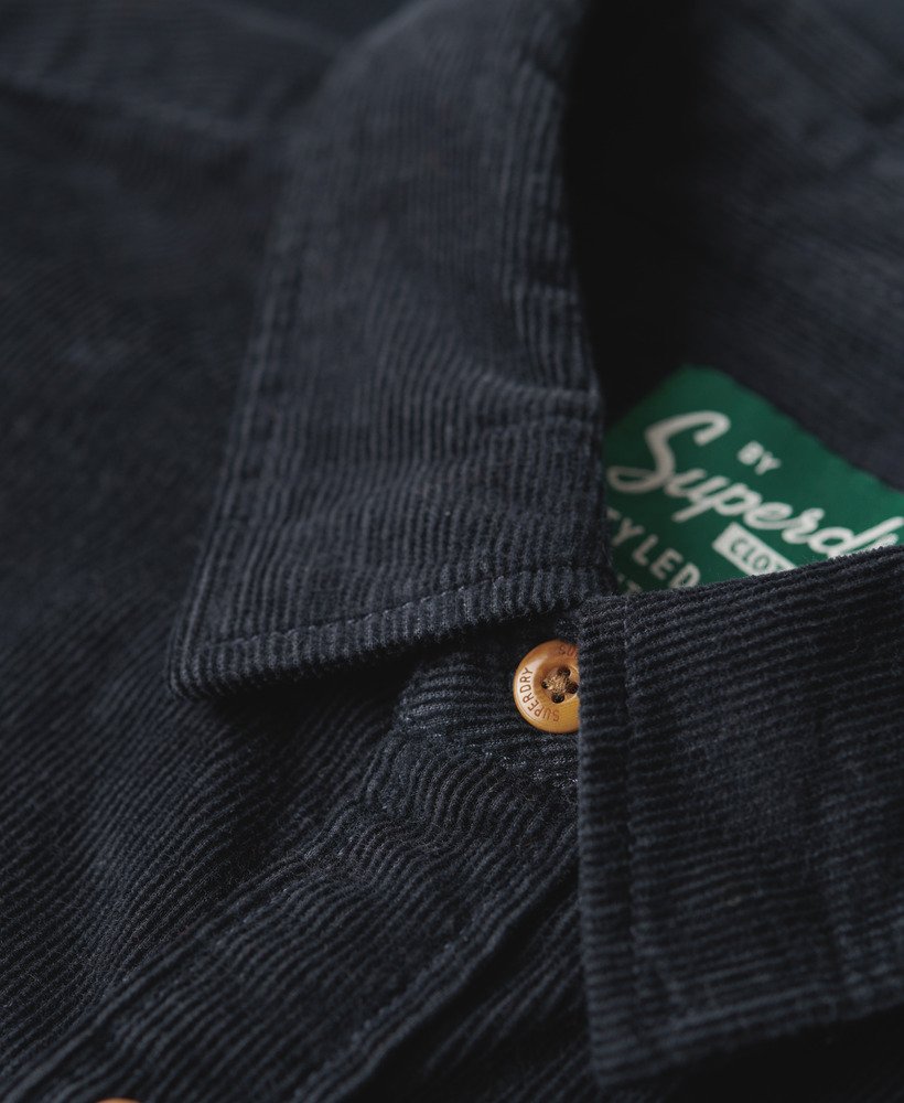 trailsman relaxed fit corduroy shirt in eclipse navy