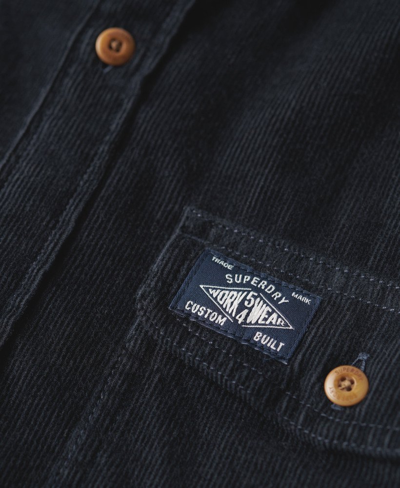 trailsman relaxed fit corduroy shirt in eclipse navy