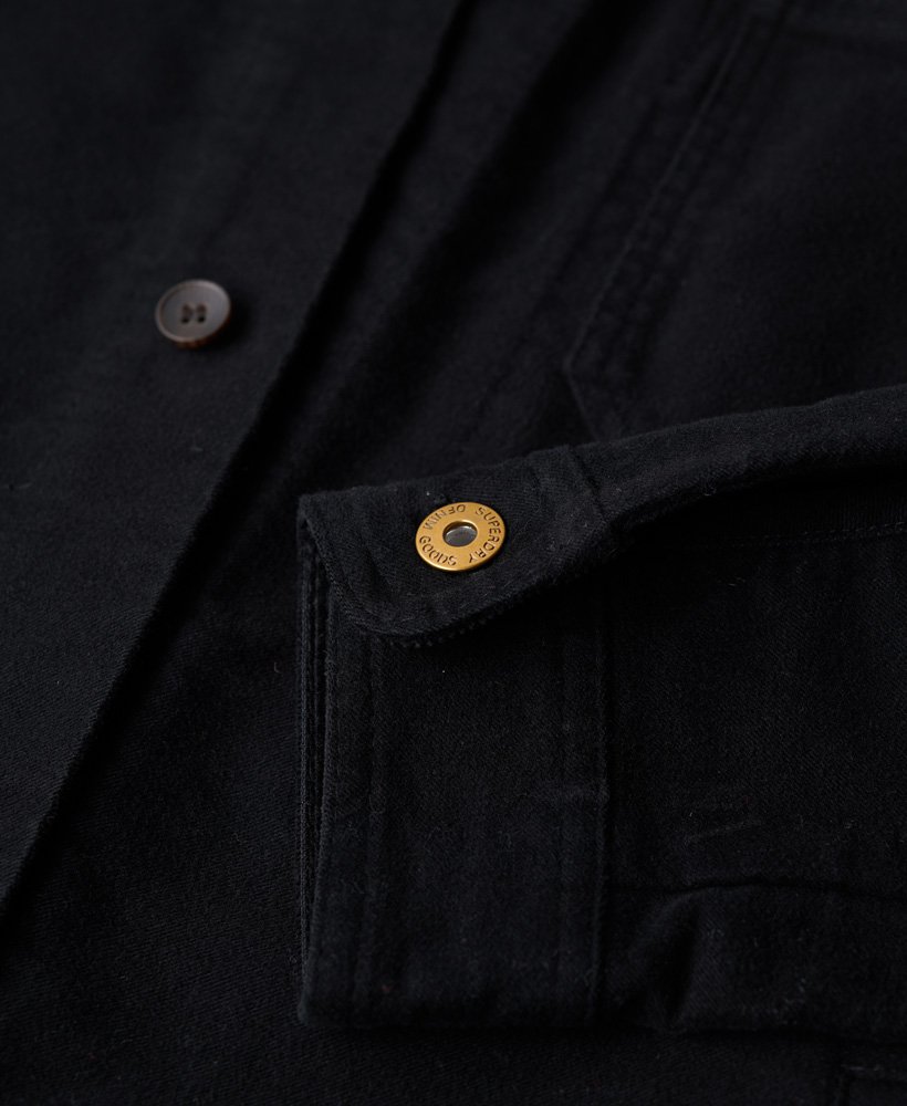 the merchant store - moleskin overshirt in zwart