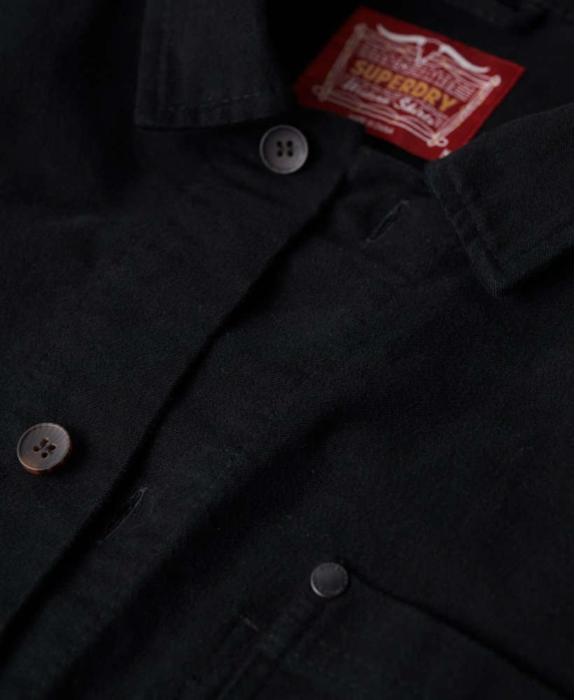 the merchant store - moleskin overshirt in zwart