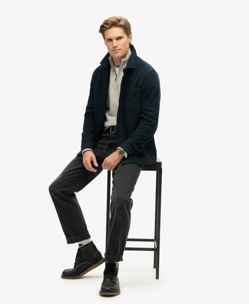 the merchant store - moleskin overshirt in eclipse navy