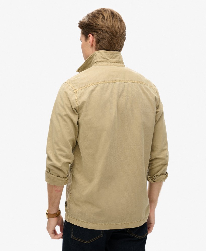 militair overhemd met lange mouwen in canyon sand brown