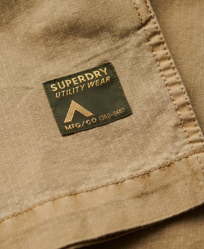 militair overhemd met lange mouwen in canyon sand brown