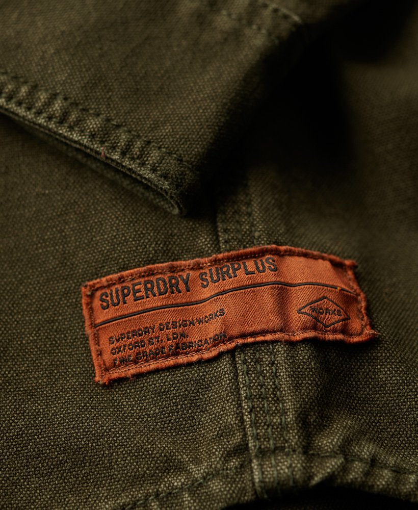 overhemd van canvas uit de surplusvoorraad in legerkhaki