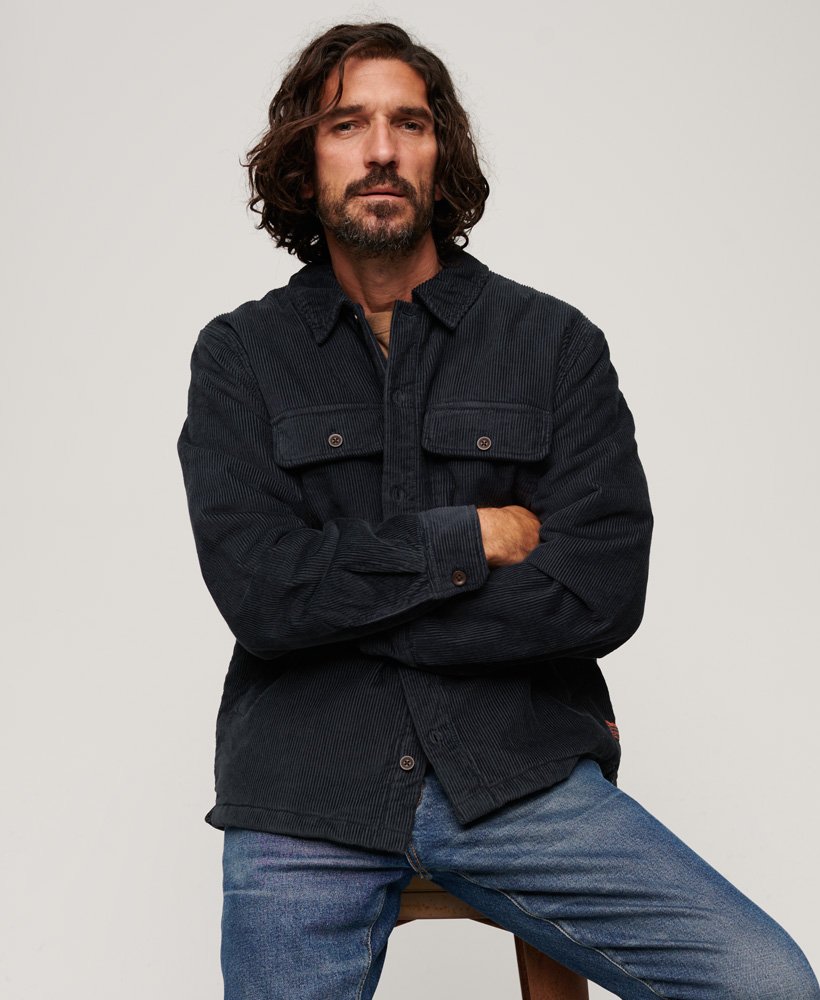 overhemd van corduroy uit de surplusvoorraad in eclipse navy