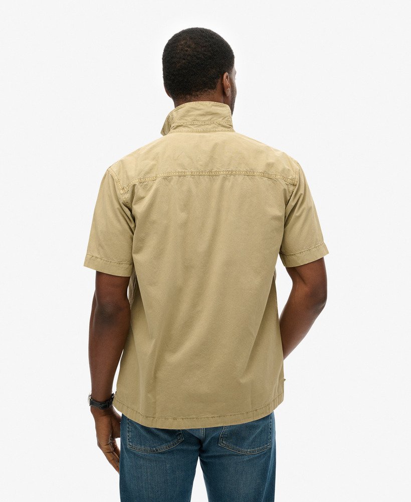 militair t-shirt met korte mouwen in canyon sand brown