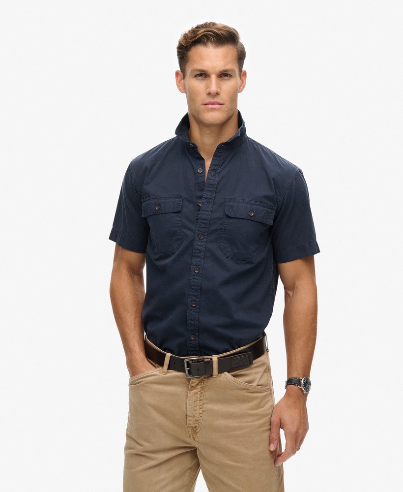 militair t-shirt met korte mouwen in eclipse navy