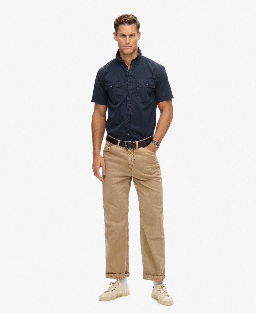 militair t-shirt met korte mouwen in eclipse navy