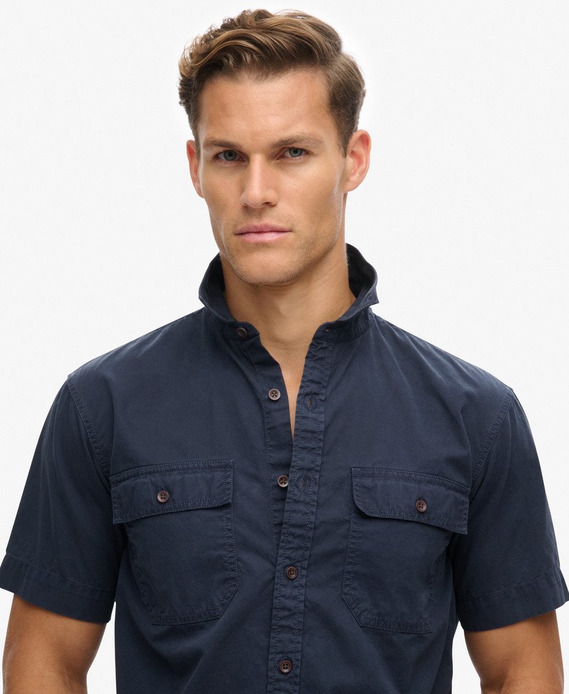 militair t-shirt met korte mouwen in eclipse navy
