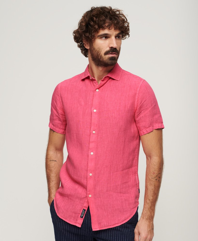 studios casual linnen overhemd in new house pink