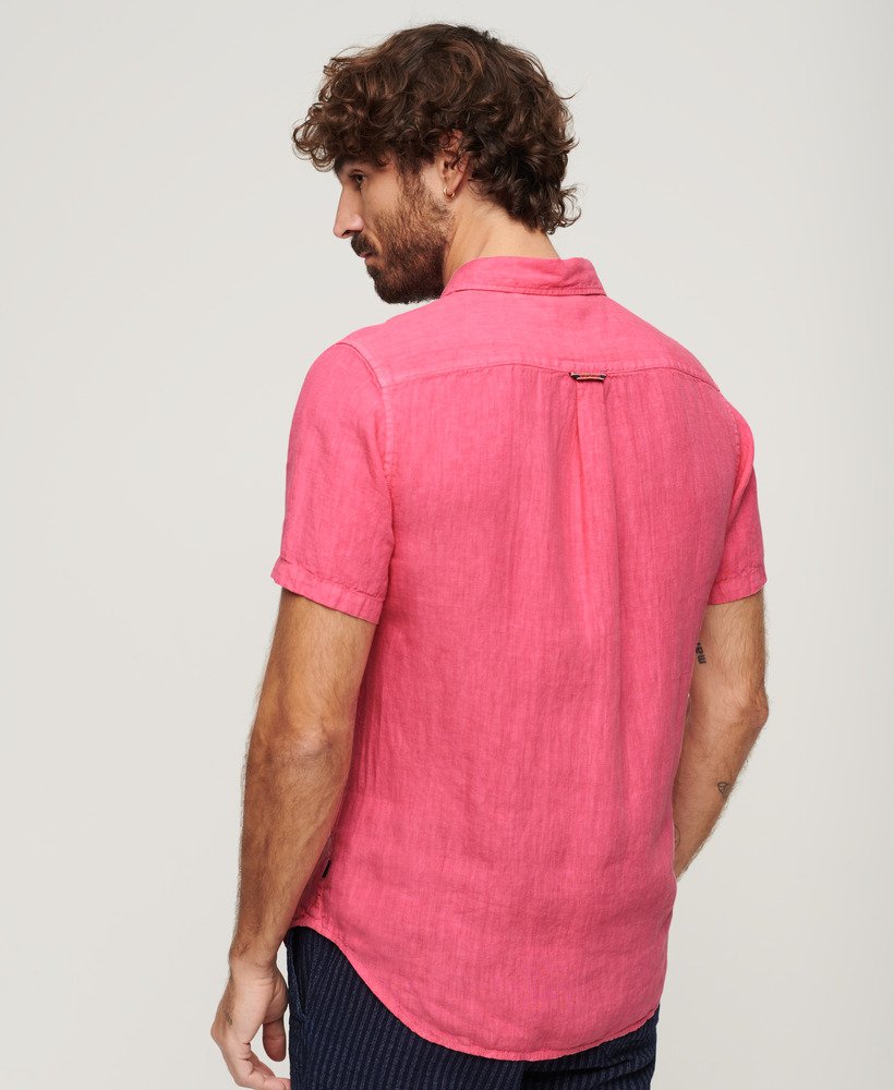 studios casual linnen overhemd in new house pink
