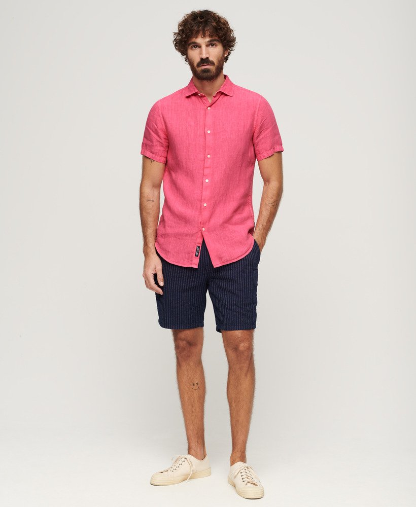 studios casual linnen overhemd in new house pink