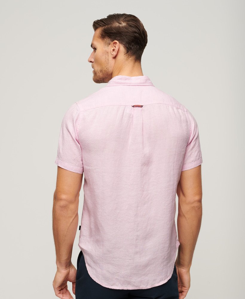 studios casual linnen overhemd in pastel lila