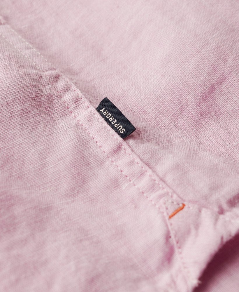 studios casual linnen overhemd in pastel lila