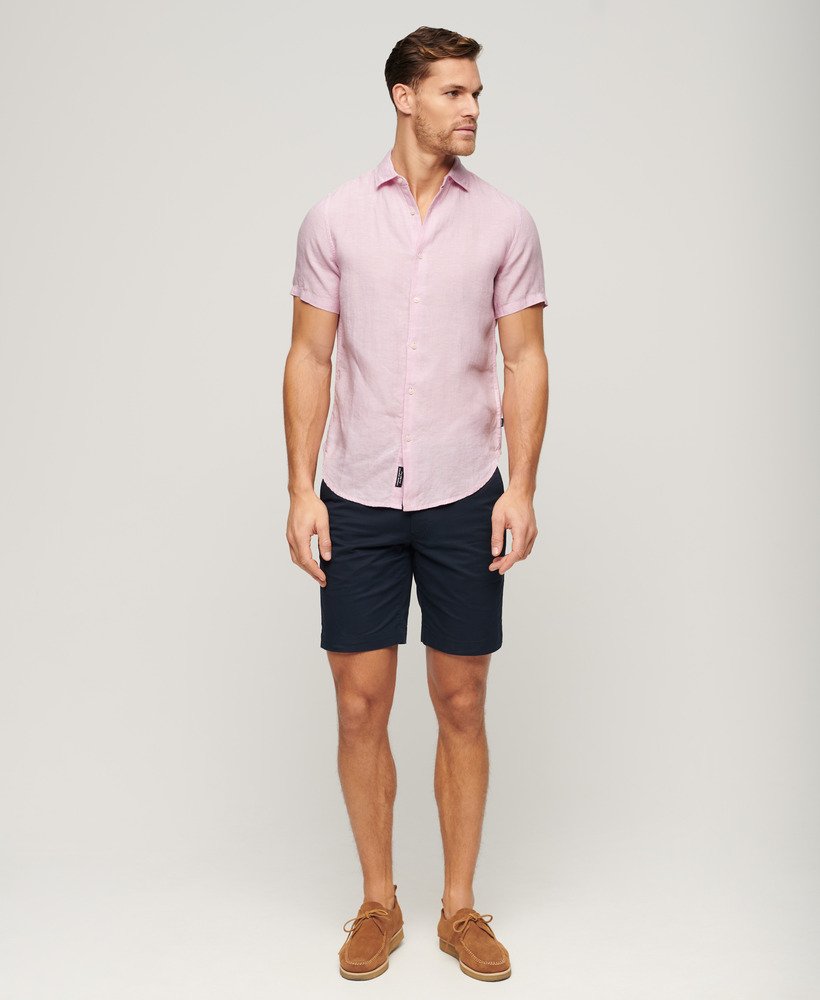 studios casual linnen overhemd in pastel lila