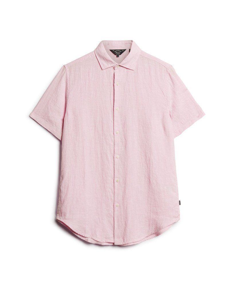 studios casual linnen overhemd in pastel lila