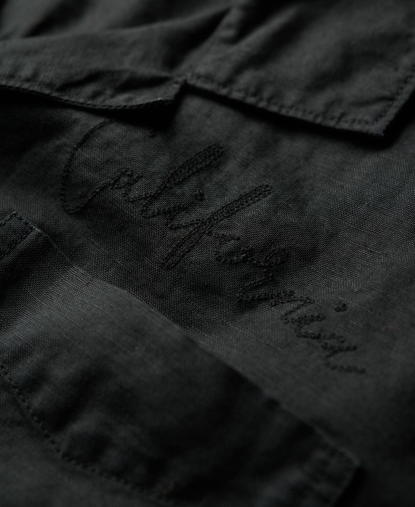 resort t-shirt met korte mouwen in gewassen zwart