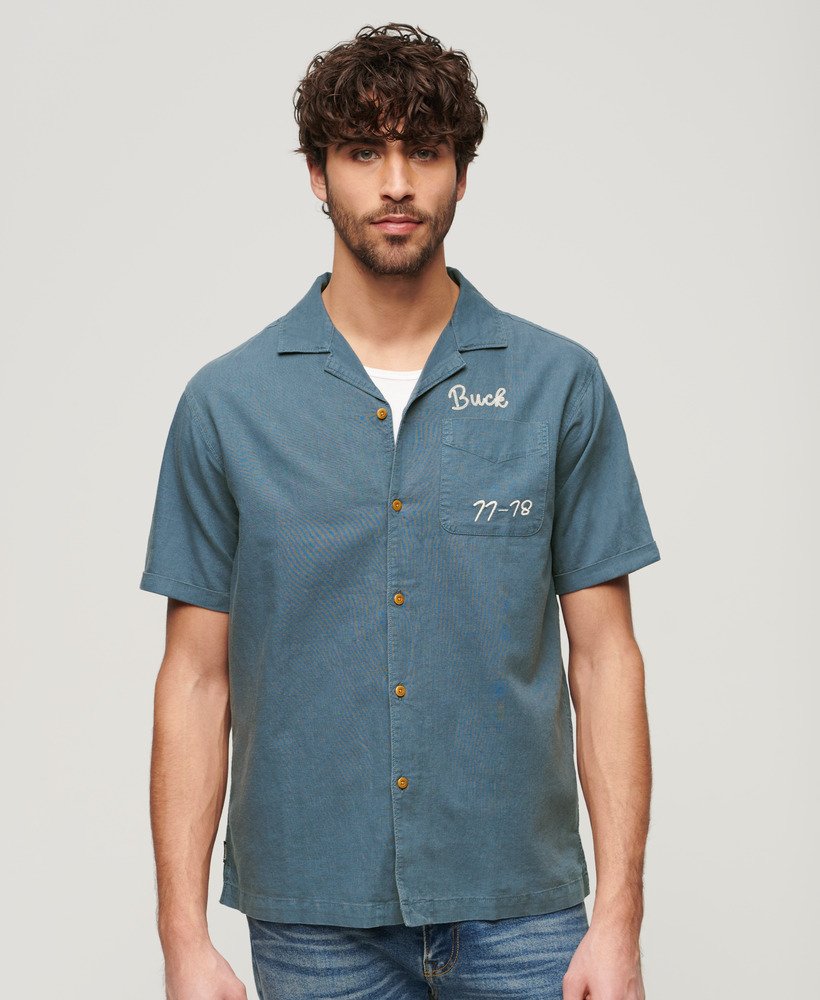 resort t-shirt met korte mouwen in lauren navy