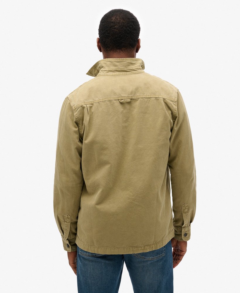 overhemd van biologisch katoenen canvas voor werkdoeleinden in de kleur famile green.