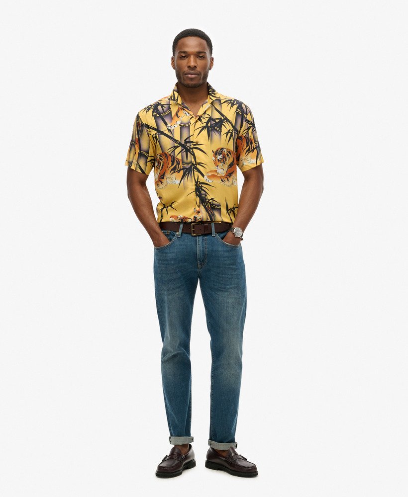 hawaiiaans resortshirt in tora gold