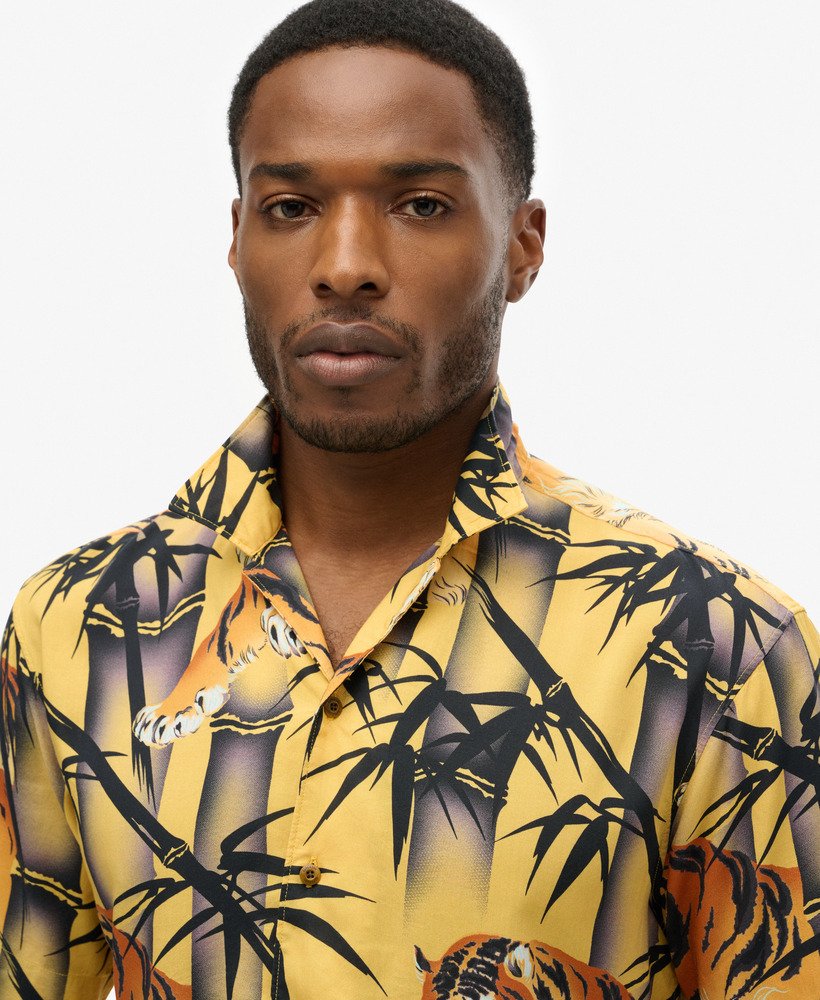 hawaiiaans resortshirt in tora gold