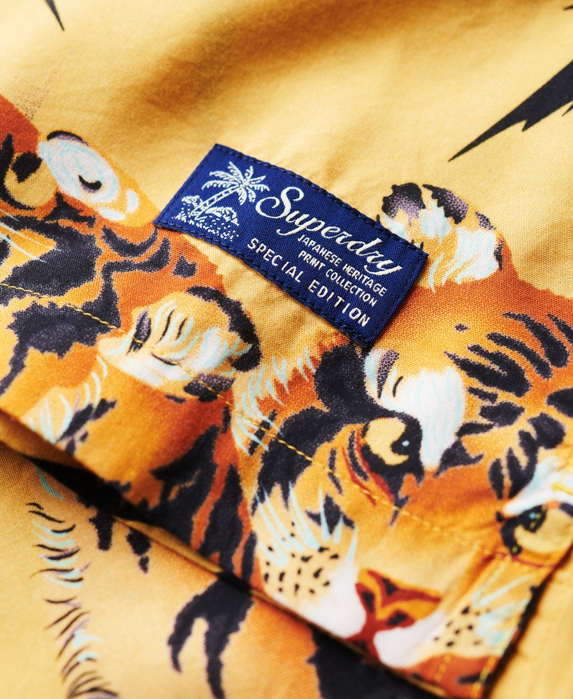 hawaiiaans resortshirt in tora gold