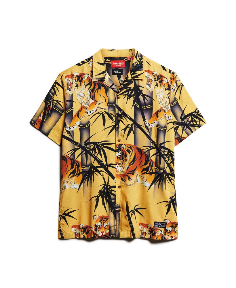 hawaiiaans resortshirt in tora gold