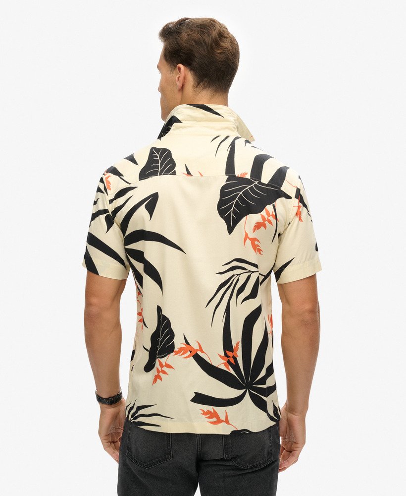 hawaiiaans shirt in gebroken wit silhouet