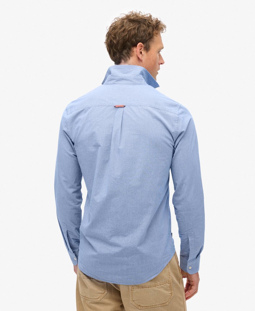casual overhemd met lange mouwen in colony blue