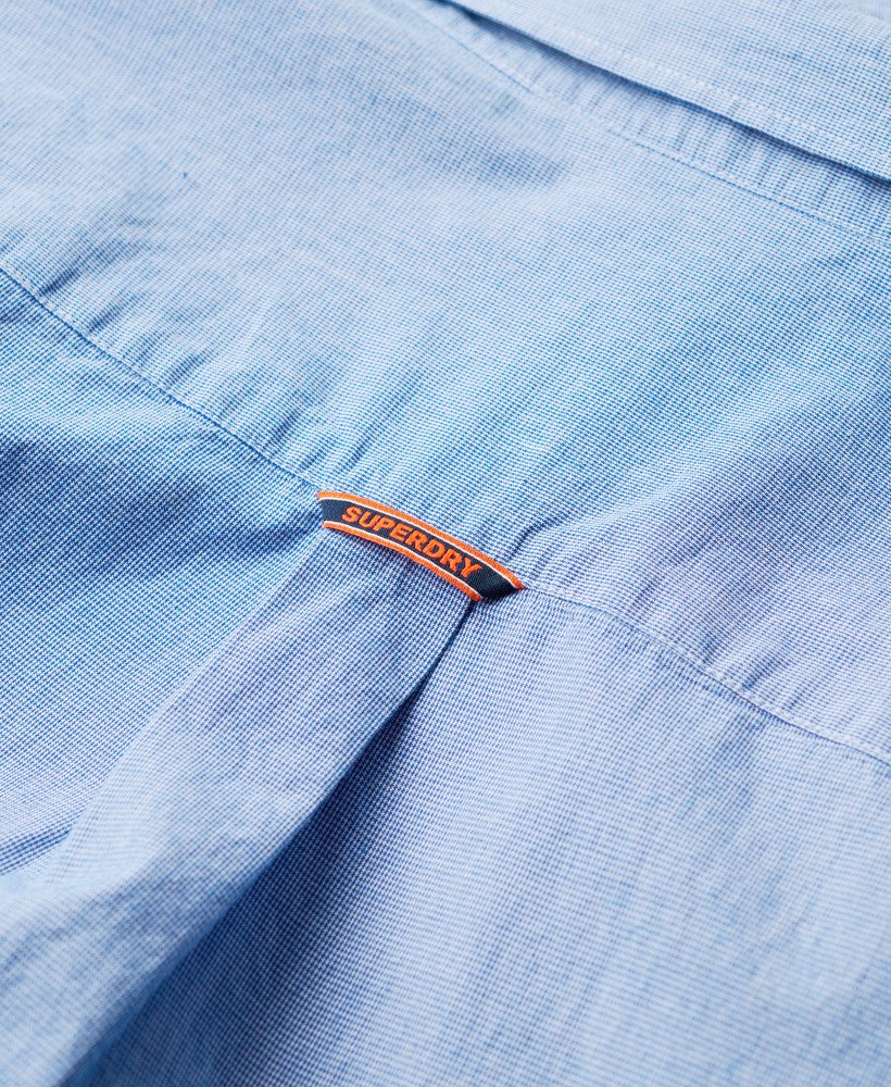 casual overhemd met lange mouwen in colony blue