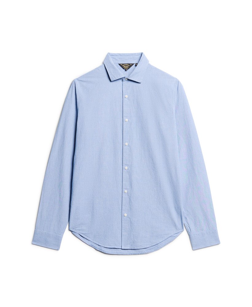 casual overhemd met lange mouwen in colony blue