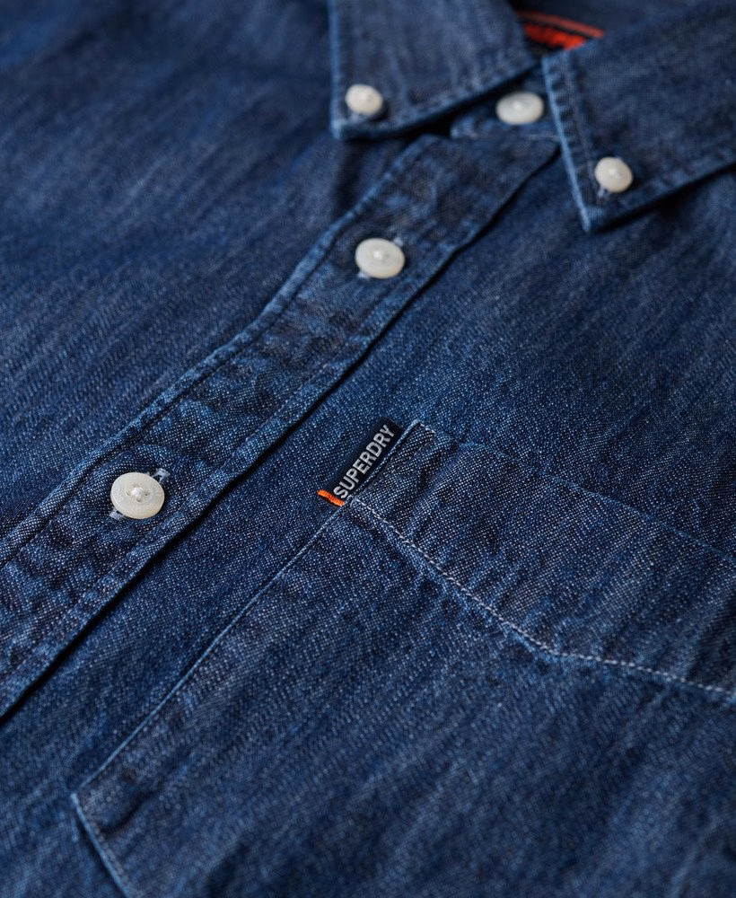 Essentieel denim overhemd met korte mouwen