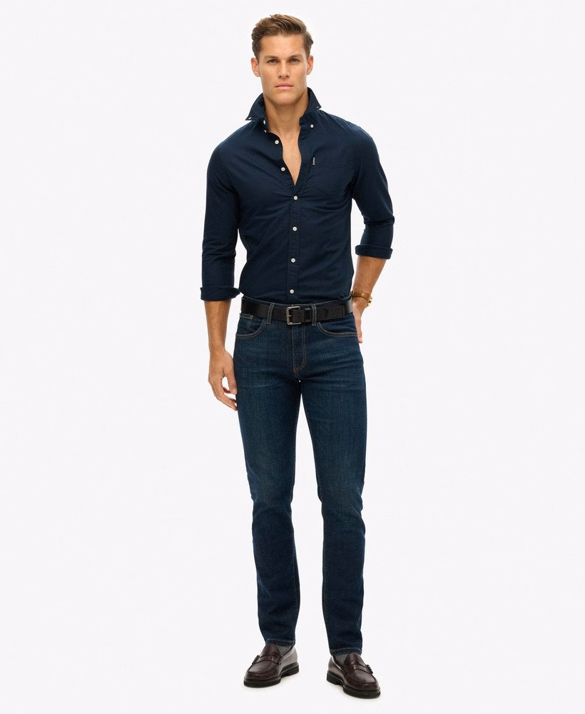 Essentiële Oxford-shirt met lange mouwen