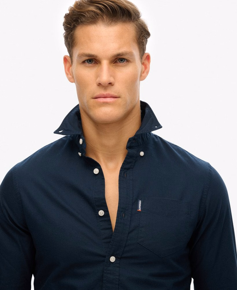 Essentiële Oxford-shirt met lange mouwen
