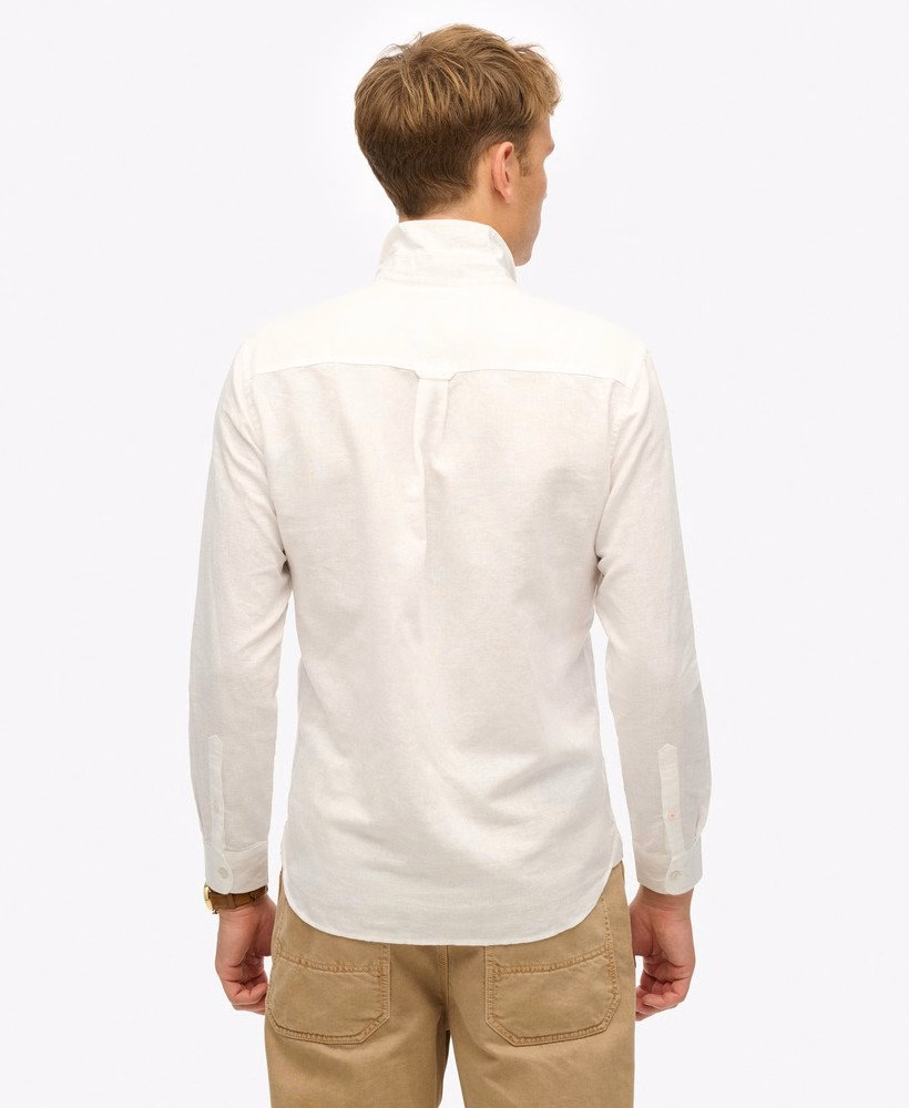 Katoenen linnen shirt met lange mouwen
